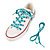 Teal Awareness Ribbon Shoelaces