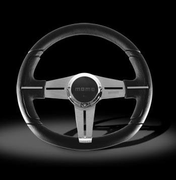 MOMO Leather Steering Quake 350mm BLK MYR 920