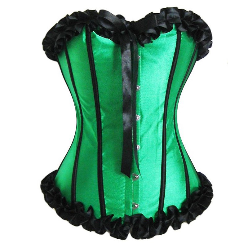 Green Women Slimming Busiter Waist Trainer Corset Shapewear Overbust Corselet Underbust W580896