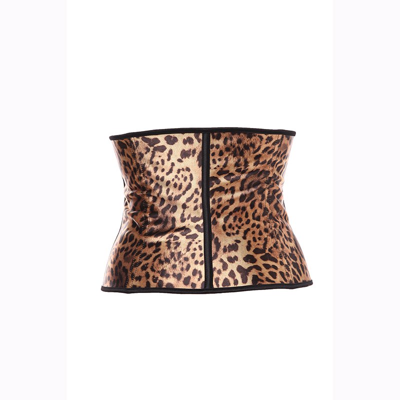 Women Slimming Corset Leopard Waist Trainer Ladies Body Boned Shapewear Bustier Underbust W580882A