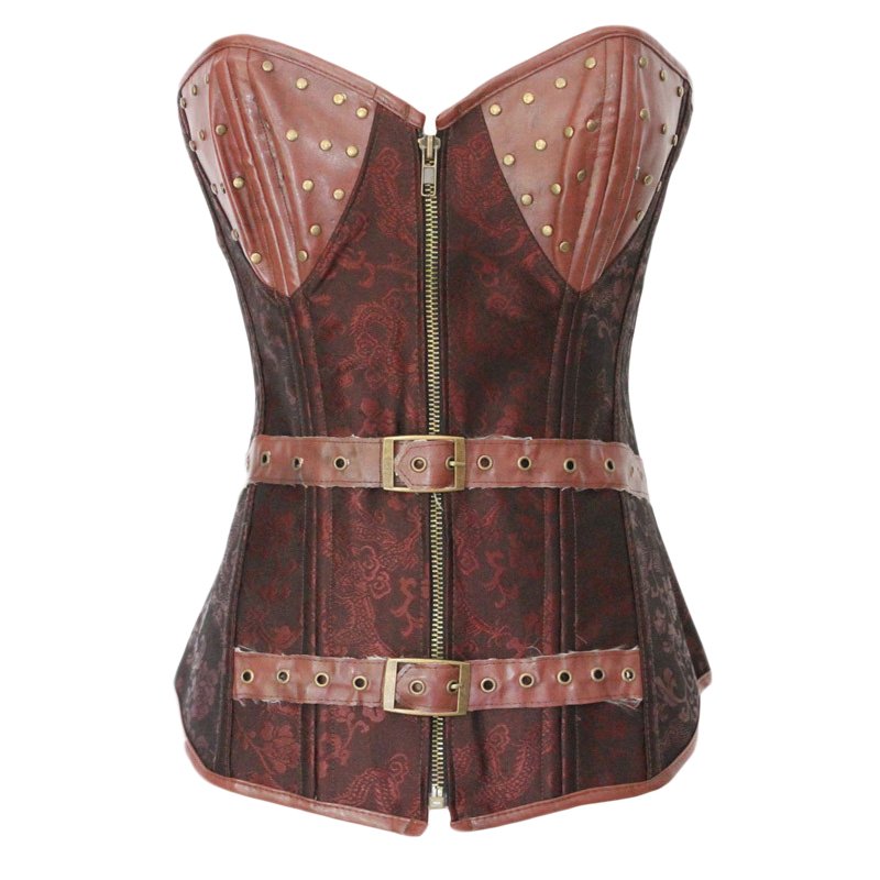 Steampunk Lingerie Sexy Corset Bustier Slim Gothic Women Overbust Corselet Steel Bone Busiter W58924