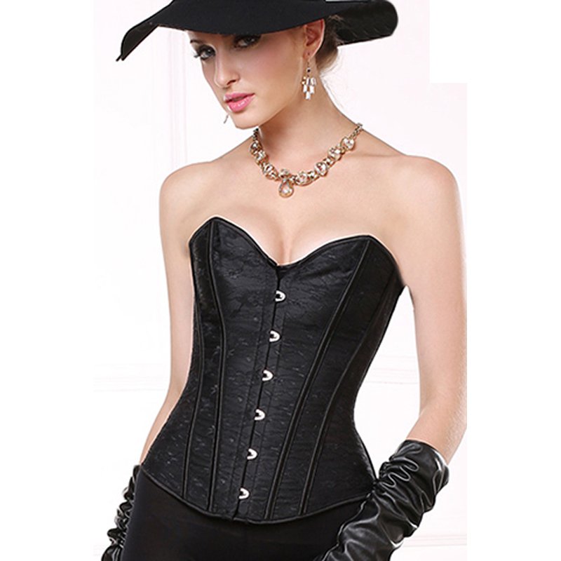 Women Strapless Corset Underwear Steampunk Burlesque Corselet Overbust Waist Slimming Corset W580817
