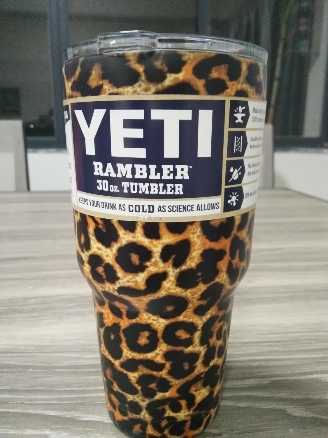 Camouflage Leopard Colored YETI Rambler Tumbler 30 Oz Stainless FREE SHIPPING