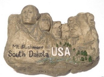 Mt. Rushmore, S. DAKOTA USA, Resin 3D Fridge Magnet