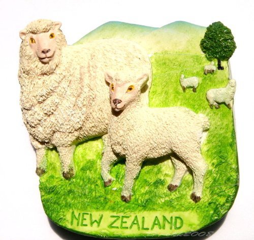 Souvenir Sheep, NEW ZEALAND , High Quality Resin 3D Fridge Magnet