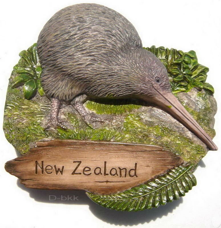 Souvenir Kiwi, NEW ZEALAND, High Quality Resin 3D Fridge Magnet