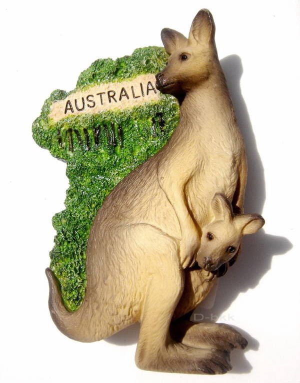 Souvenir Kangaroo, AUSTRALIA , High Quality Resin 3D Fridge Magnet
