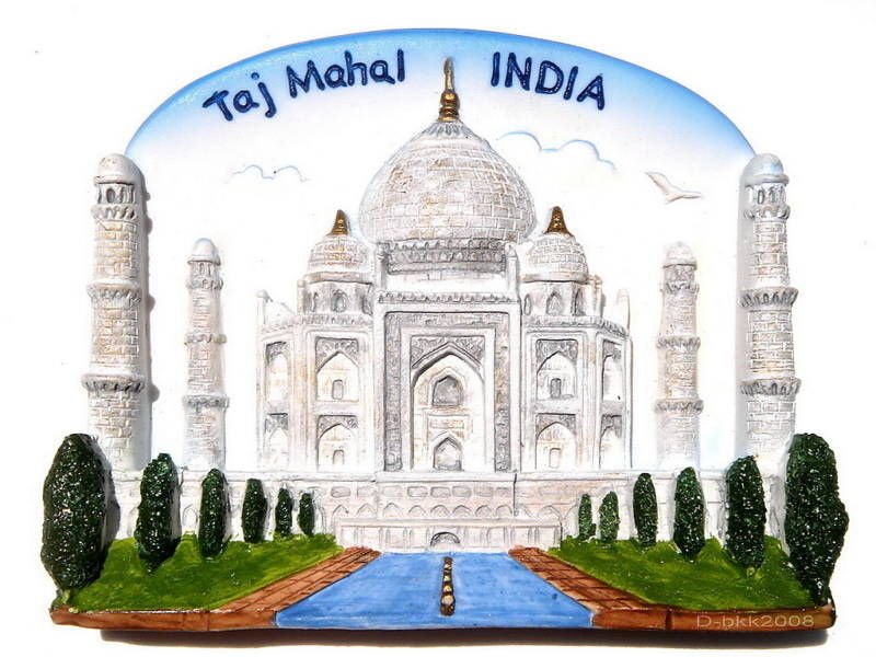Souvenir Taj Mahal, INDIA, High Quality Resin 3D Fridge Magnet