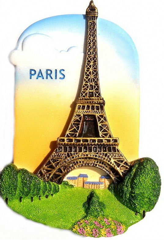 Souvenir Eiffel Tower, PARIS Italy, High Quality Resin 3D Fridge Magnet