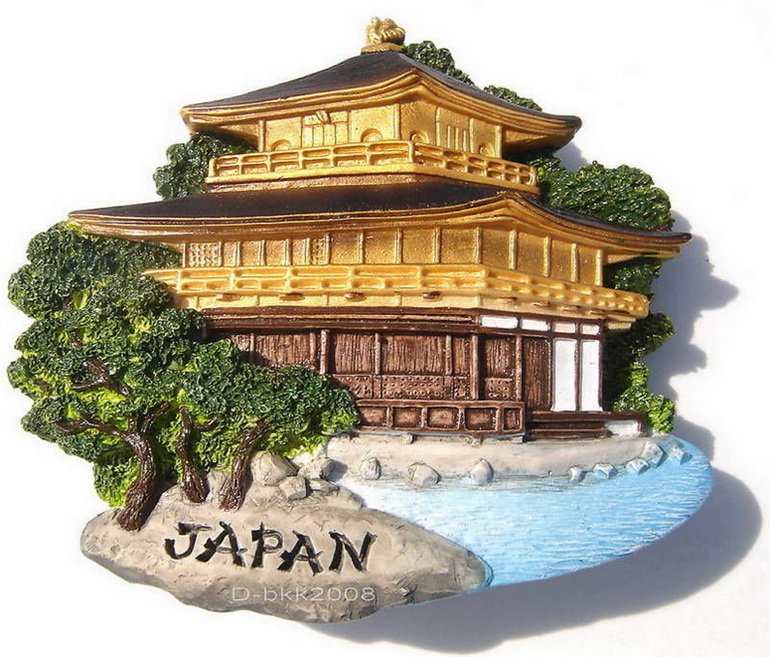 Resin Fridge Magnet: Japan - Kyoto. Kinkaku-ji (the Golden Pavilion)
