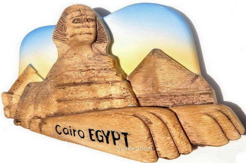 Souvenir Great Sphinx, CAIRO Egypt , High Quality Resin 3D Fridge Magnet