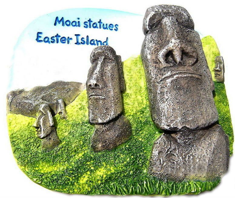 Souvenir Moai statues, EASTER ISLAND ,Governed by Chile , High Quality Resin 3D Fridge Magnet