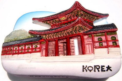 Souvenir Gyeongbokgung Palace, KOREA , High Quality Resin 3D Fridge Magnet