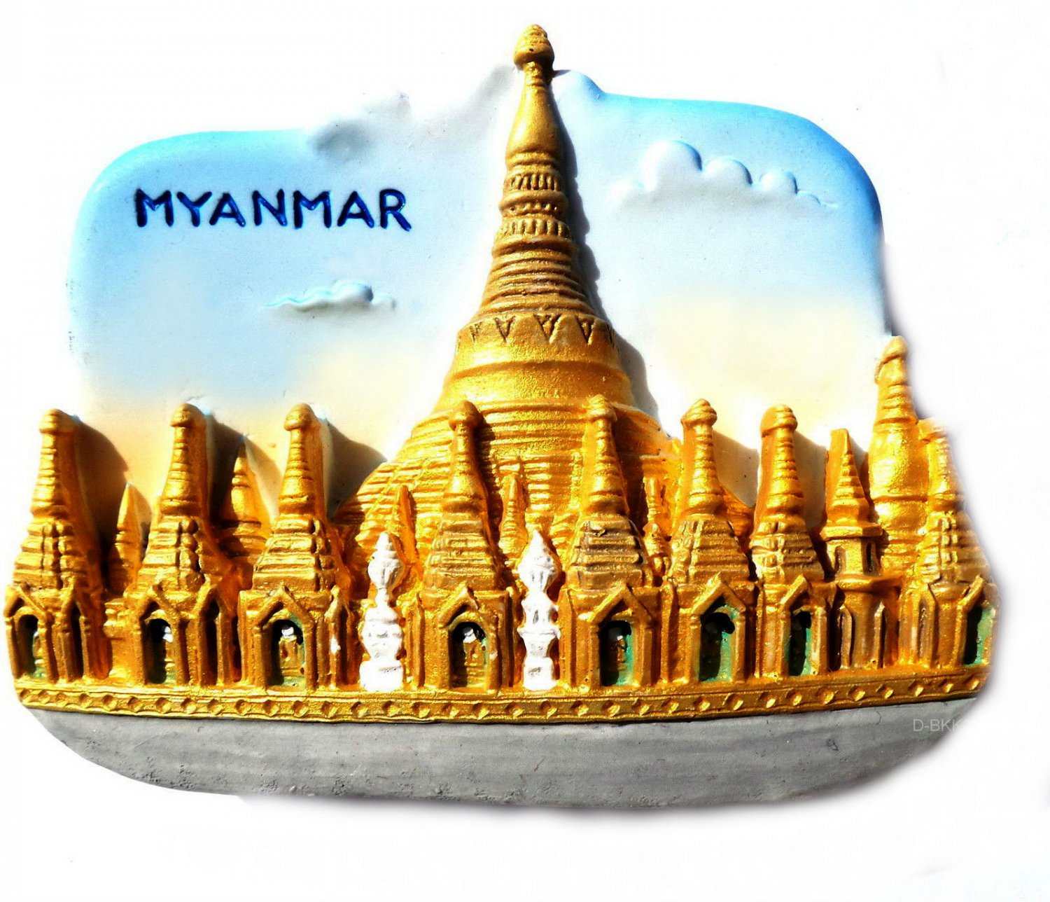 Souvenir Shwedagon Pagoda, MYANMAR, High Quality Resin 3D Fridge Magnet