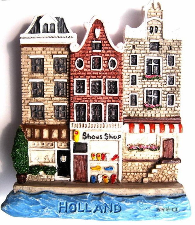 Souvenir Holland Houses, HOLLAND, High Quality Resin 3D Fridge Magnet