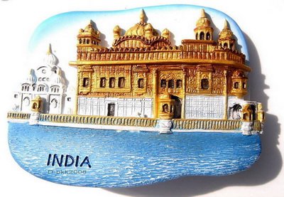 Souvenir The Golden Temple, INDIA , High Quality Resin 3D Fridge Magnet
