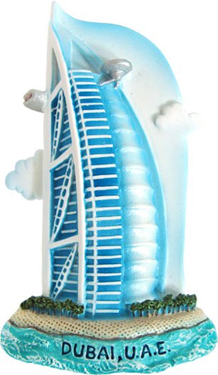 Souvenir Burj Al Arab, Dubai, U.A.E., High Quality Resin 3D Fridge Magnet