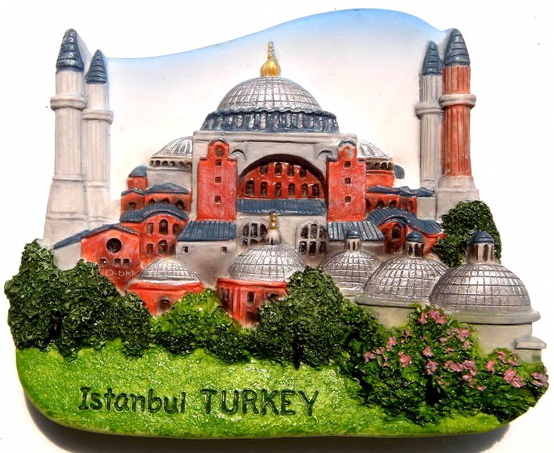 Souvenir Hagia Sophia, Istanbul, TURKEY, High Quality Resin 3D Fridge Magnet
