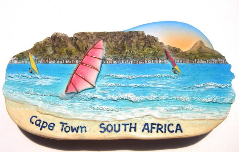 Souvenir Table Mountain, Cape Town, SOUTH AFRICA , High Quality Resin 3D Fridge Magnet