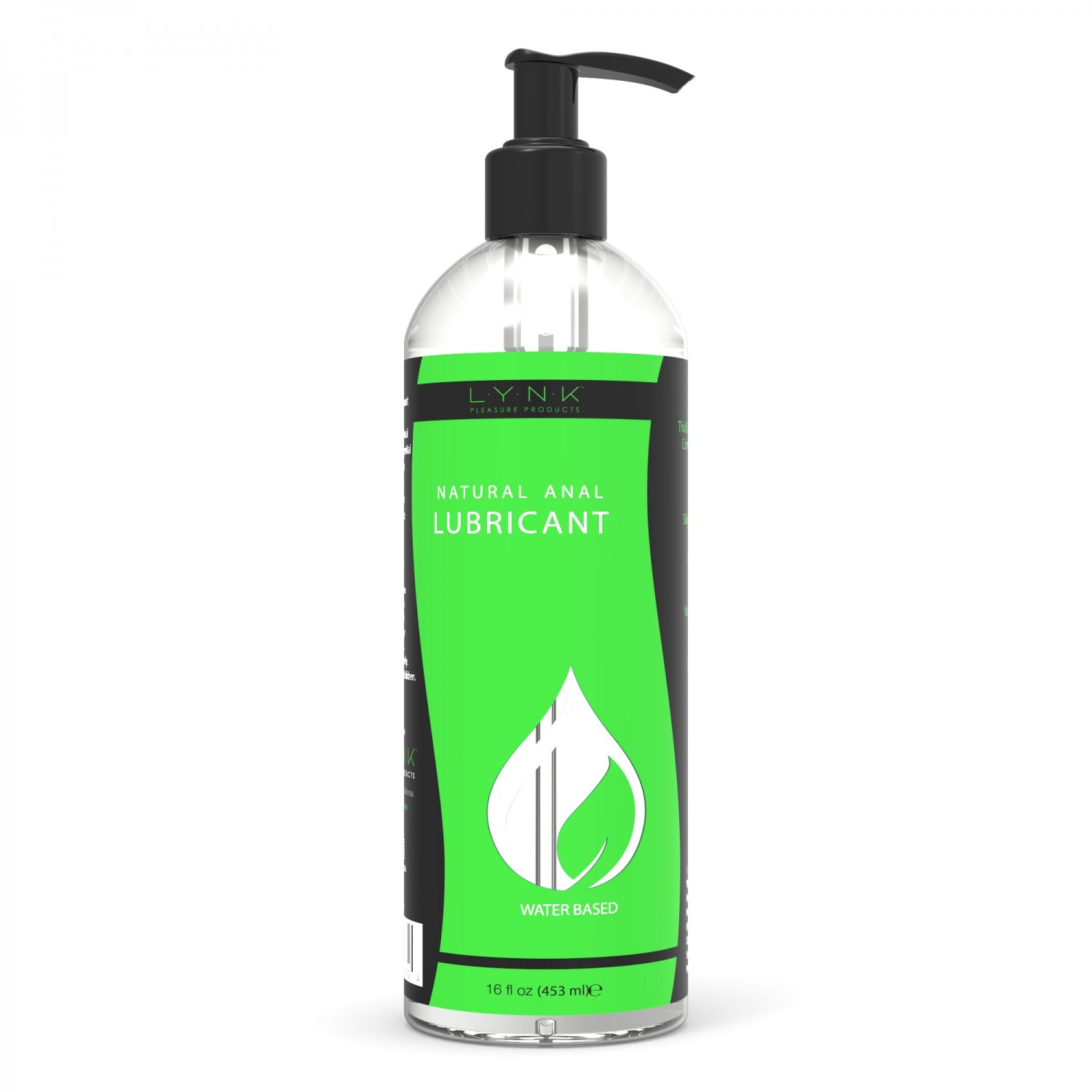 16 oz LYNK Pleasure Products Natural Anal Lubricant - Water Based Rectal Lube