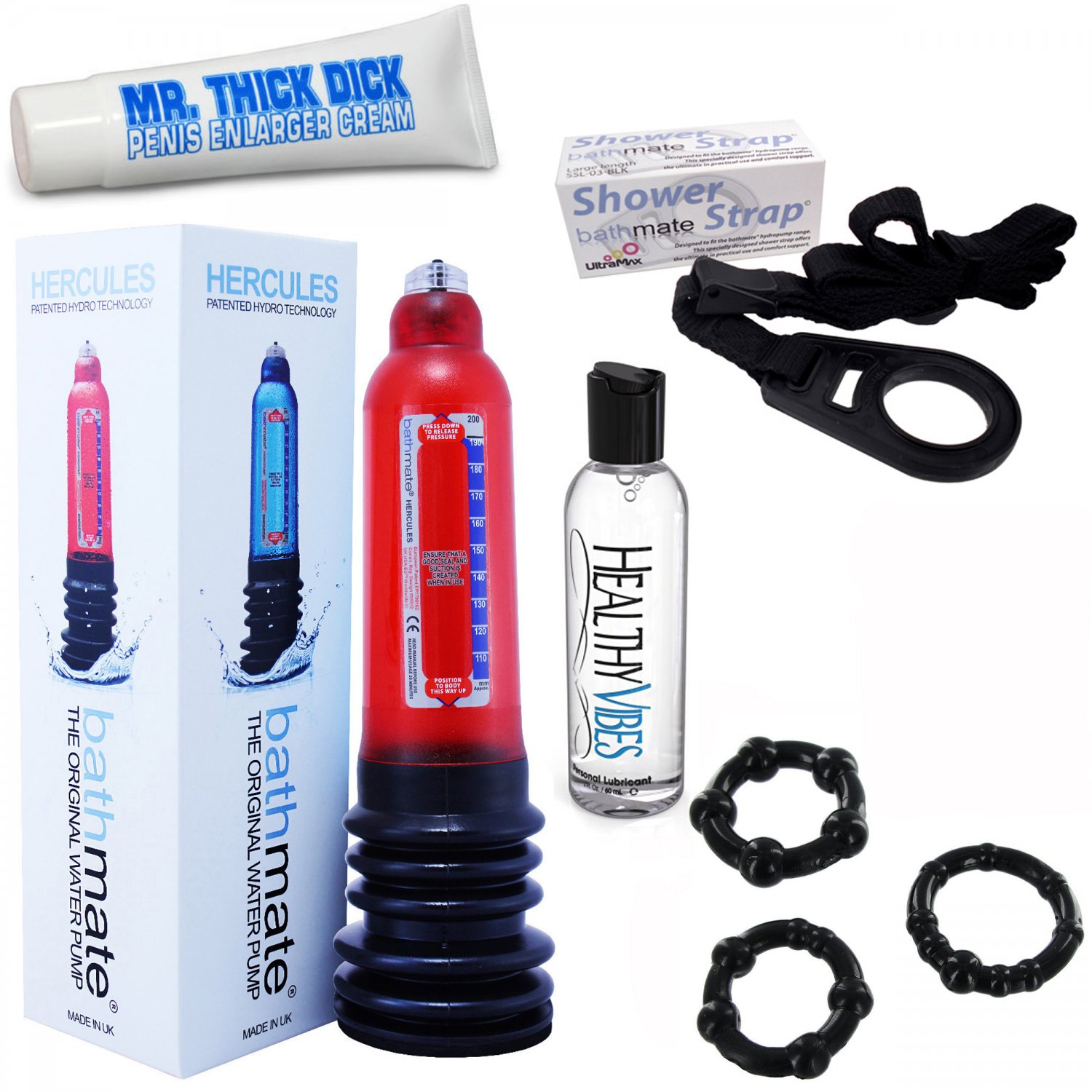 Bathmate Hercules Penis Pump - Male Enhancement Bigger Penis - Red