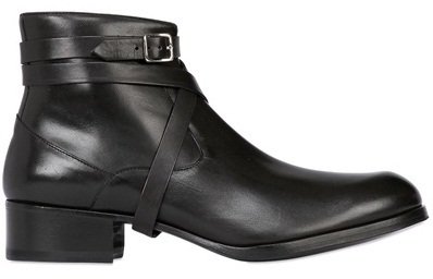 Menâs Handmade ankle leather boot Men wrap around formal leather boot UK 9