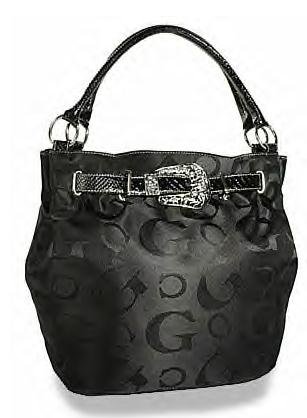 Signature Jacquard Belted Bucket Handbag