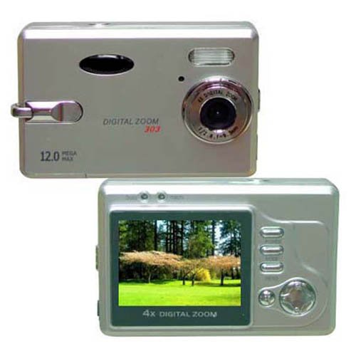 Digital Camera, 12M Pixel, 2.0-inch LCD, 16MB Int.Mem