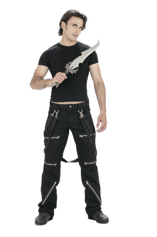 Tripe Bondage GOTHIC STRAPS Chain Punk Pant