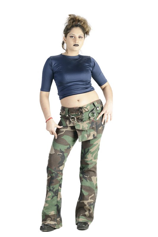 Military Camo Punk Style Pant