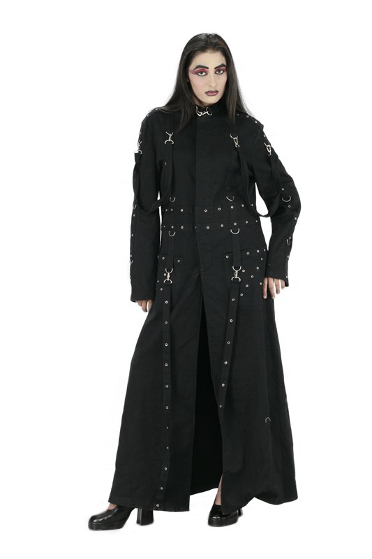 Black Gothic Ladies Long Coat