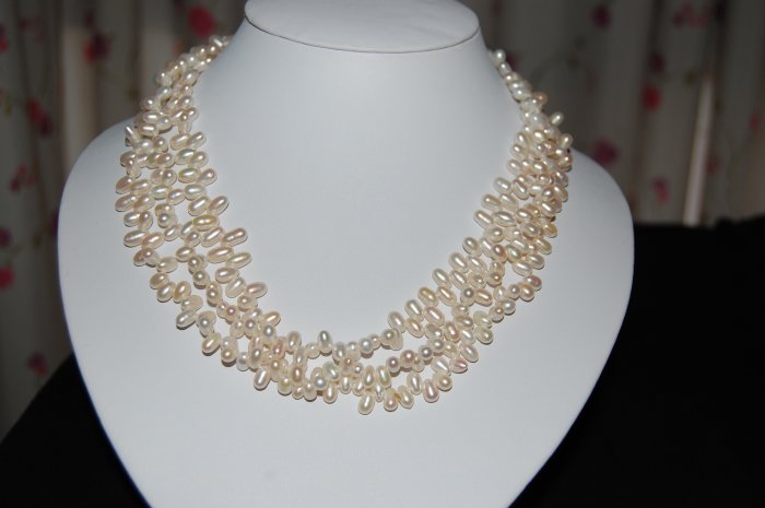 Triple Strand Zig Zag Pearl