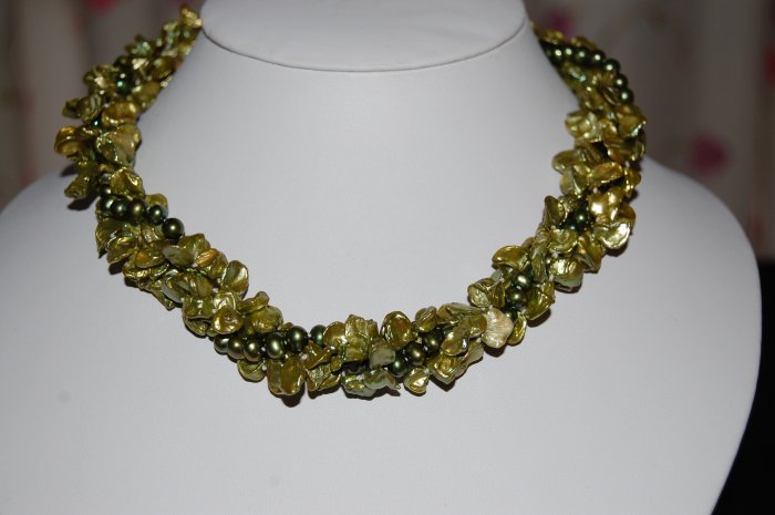 3 strand Green Keshi N1139