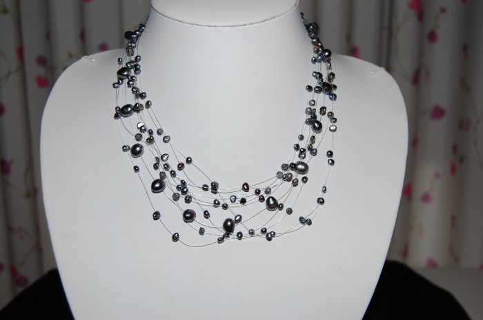 Celestial 10 strand pearl Peacock N1149