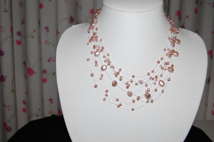 Celestial 10 strand pearl Pink N1151