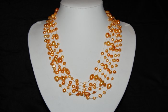 6 strand Gold pearl on large thread N1083