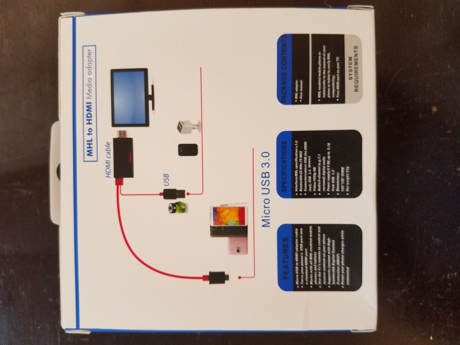 Medialink Micro USB3.0To HDMI Cable