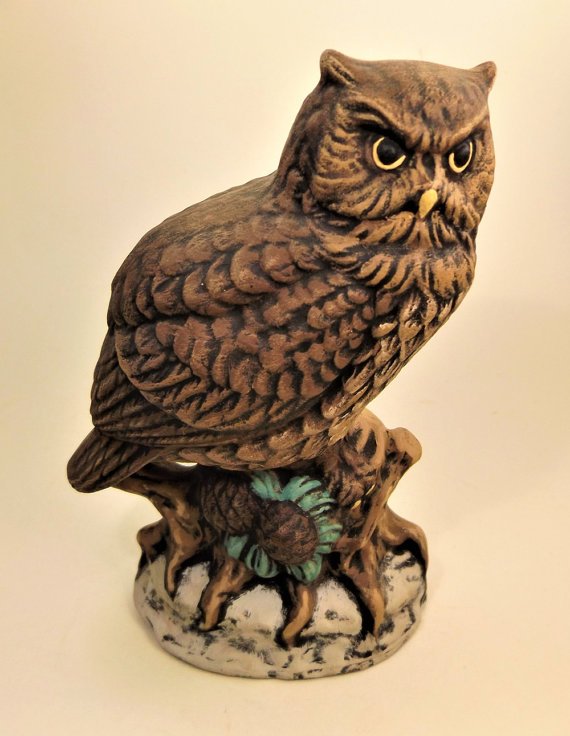 Ceramic Horned Owl
