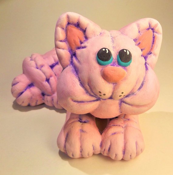 Pink Ceramic Cat