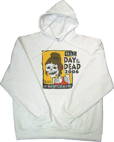 Hoodie Sweatshirt/ white - extra large