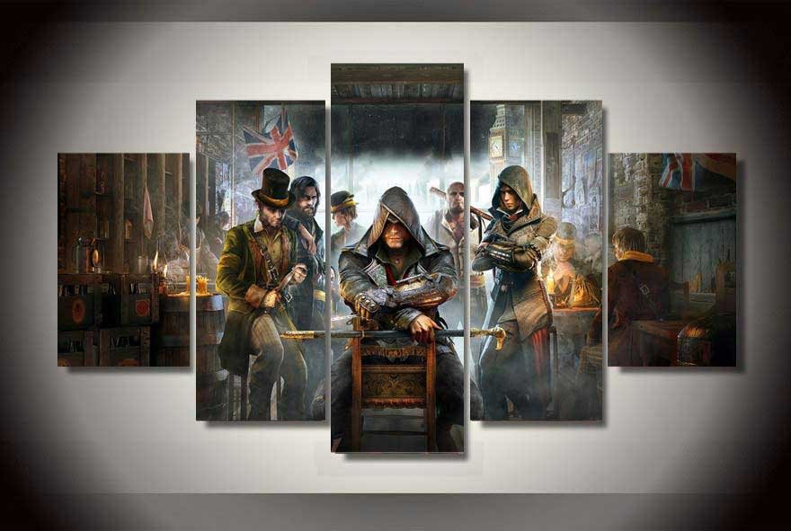 Assassin's Creed Syndicate #02 5 pcs Unframed Canvas Print - Medium Size