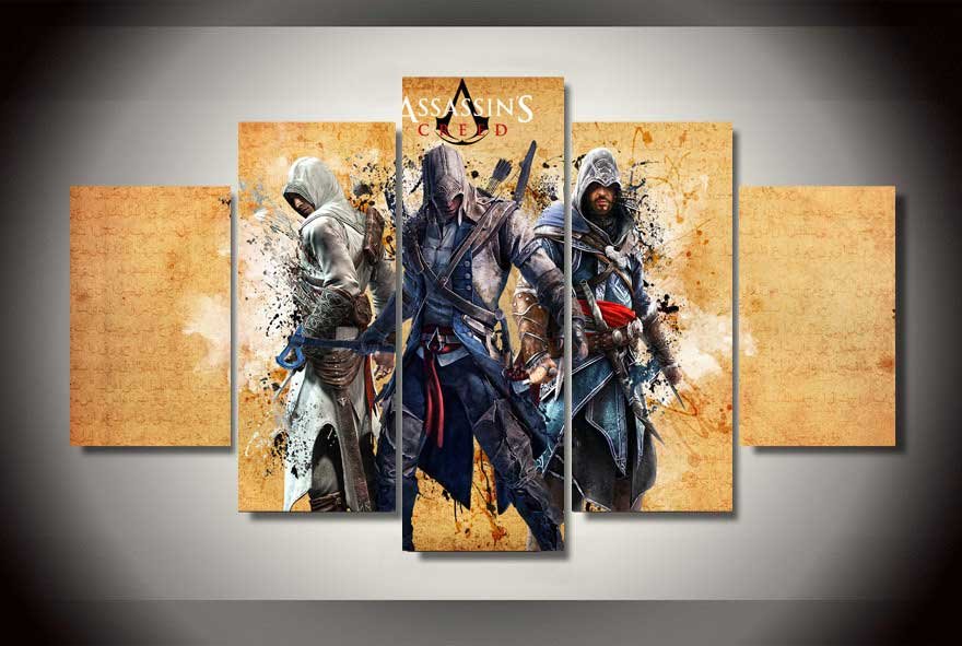 Assassin's Creed #06 5 pcs Unframed Canvas Print - Large Size