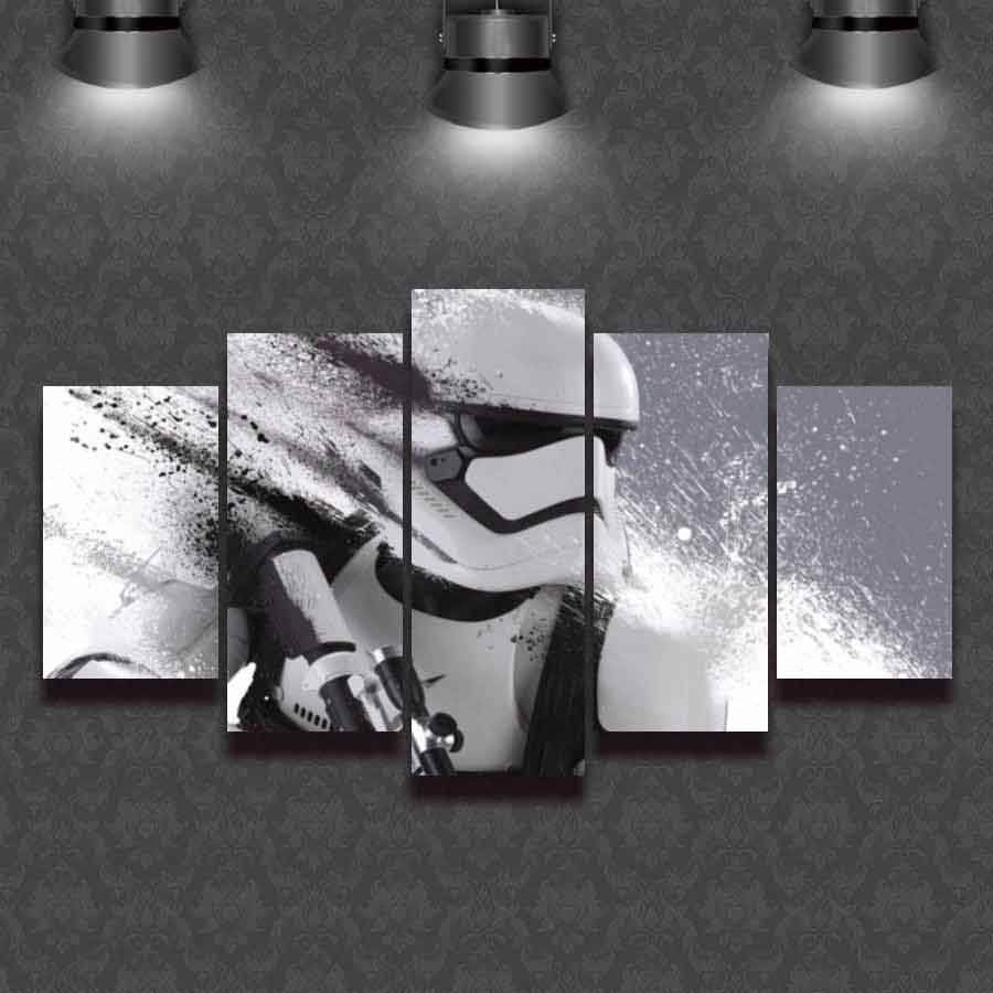Star Wars Stormtrooper #03 5 pcs Unframed Canvas Print - Small Size