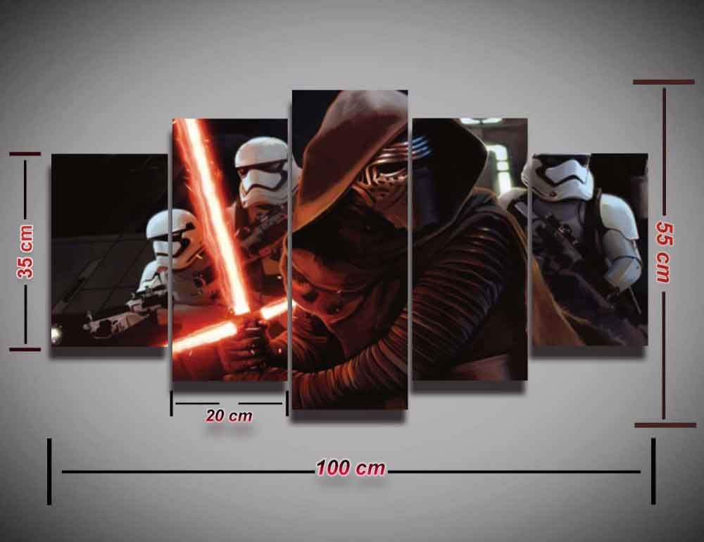 Kylo Ren Star Wars #05 5 pcs Unframed Canvas Print - Medium Size