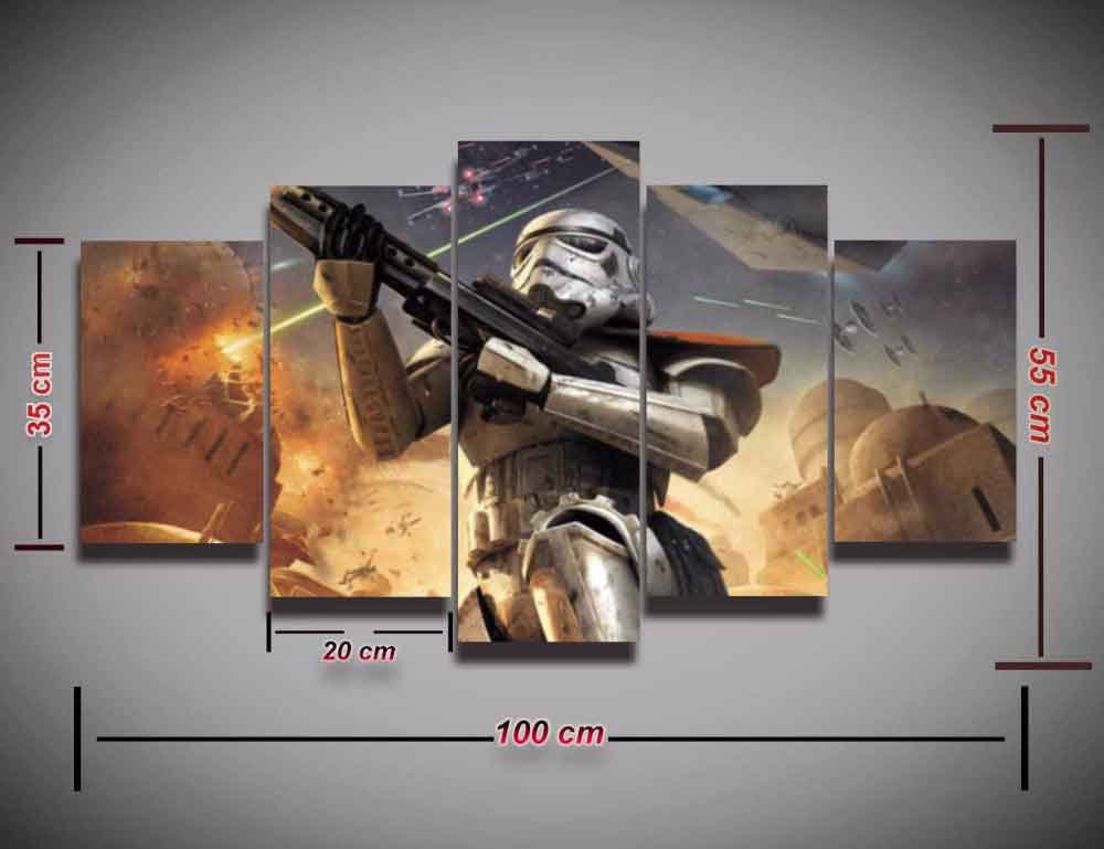 Star Wars Stormtrooper #06 5 pcs Unframed Canvas Print - Medium Size