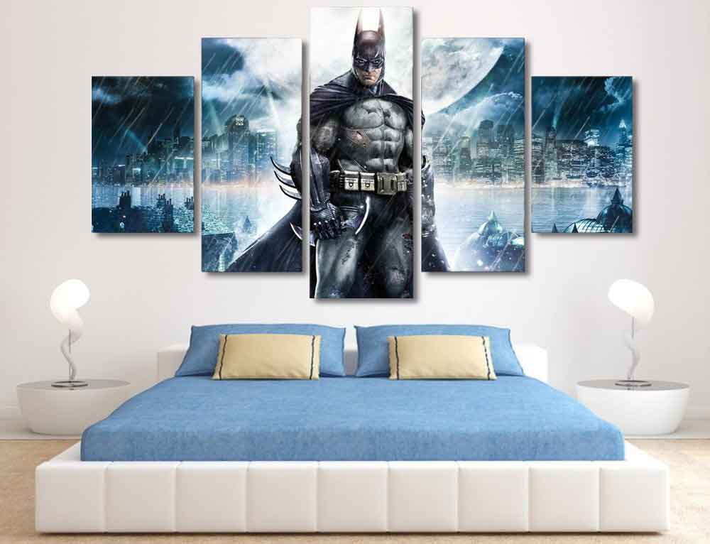 Batman Dark Knight #01 5 pcs Framed Canvas Print - Small Size