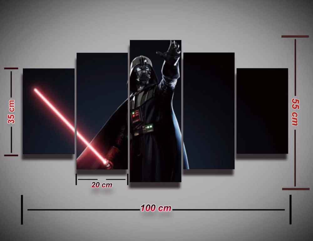 Star Wars Darth Vader #04 5 pcs Framed Canvas Print - Large Size