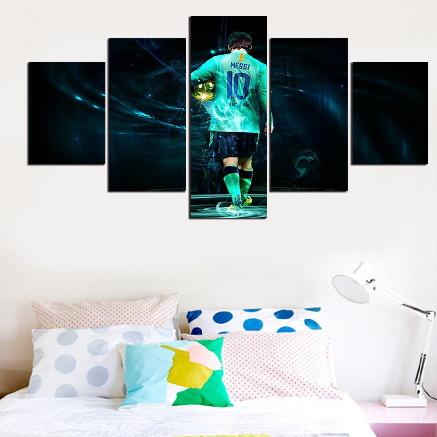 Barcelona Lionel Messi 10 #01 5 pcs Framed Canvas Print - Small Size