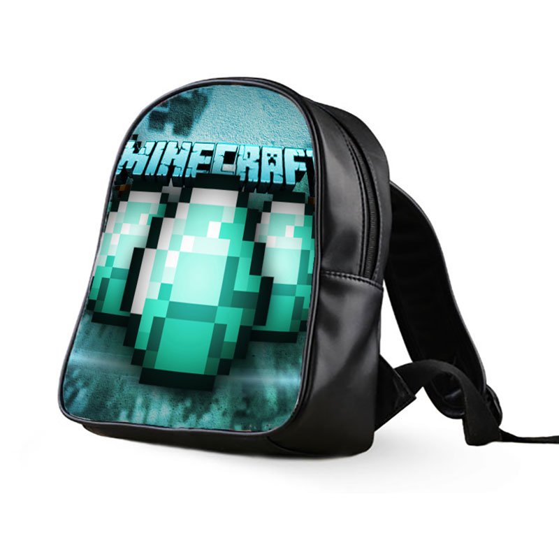 #11 Minecraft Creeper Kids Multi-Pocket School Bag Backpack