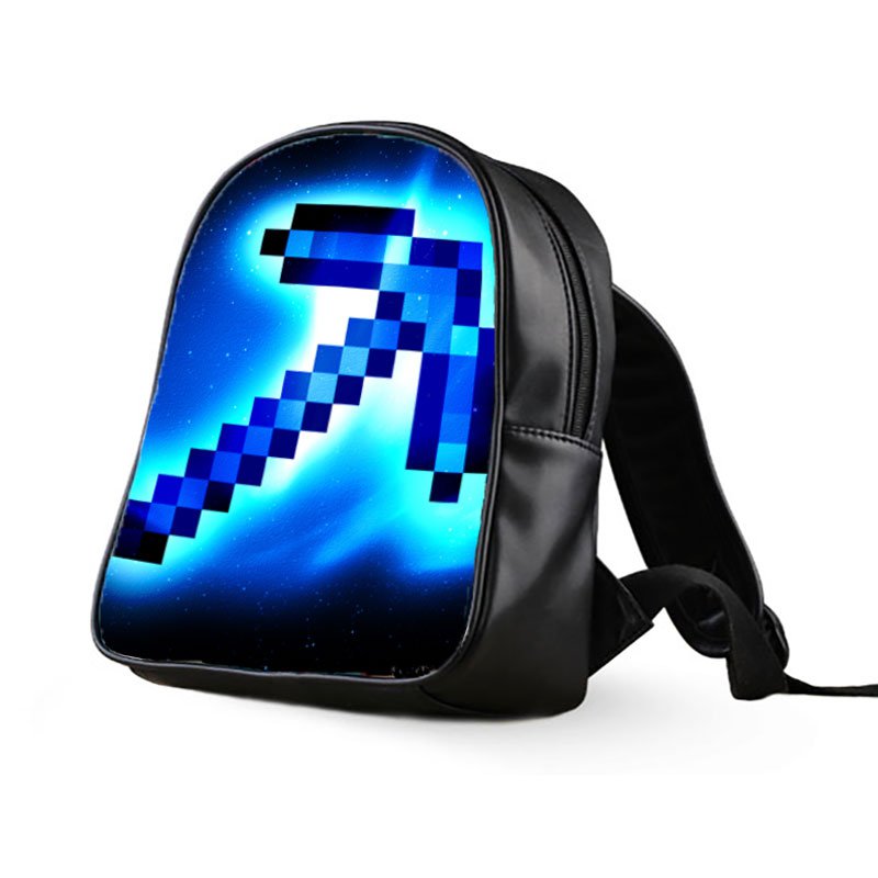 #10 Minecraft Creeper Kids Multi-Pocket School Bag Backpack